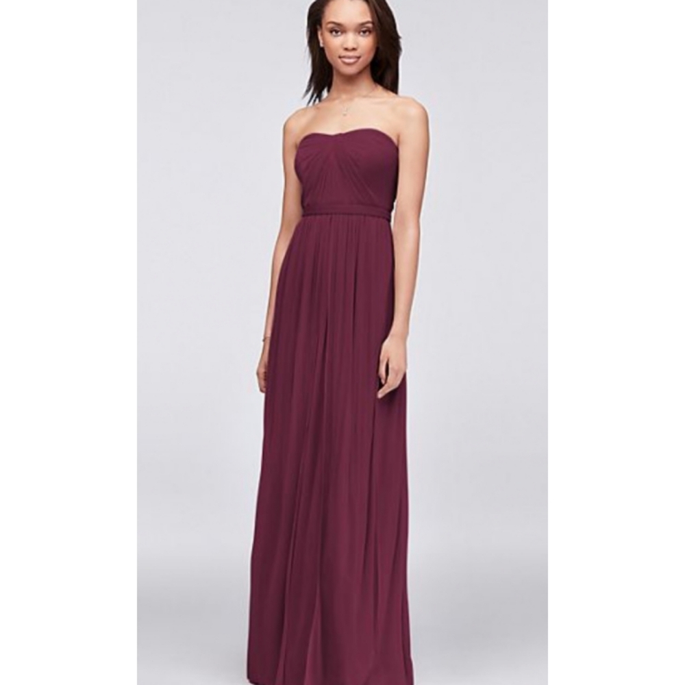 DAVID'S BRIDAL Style-Your-Way convertible Tie Bridesmaid Dress
